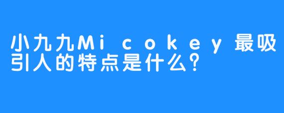 小九九Micokey最吸引人的特点是什么?